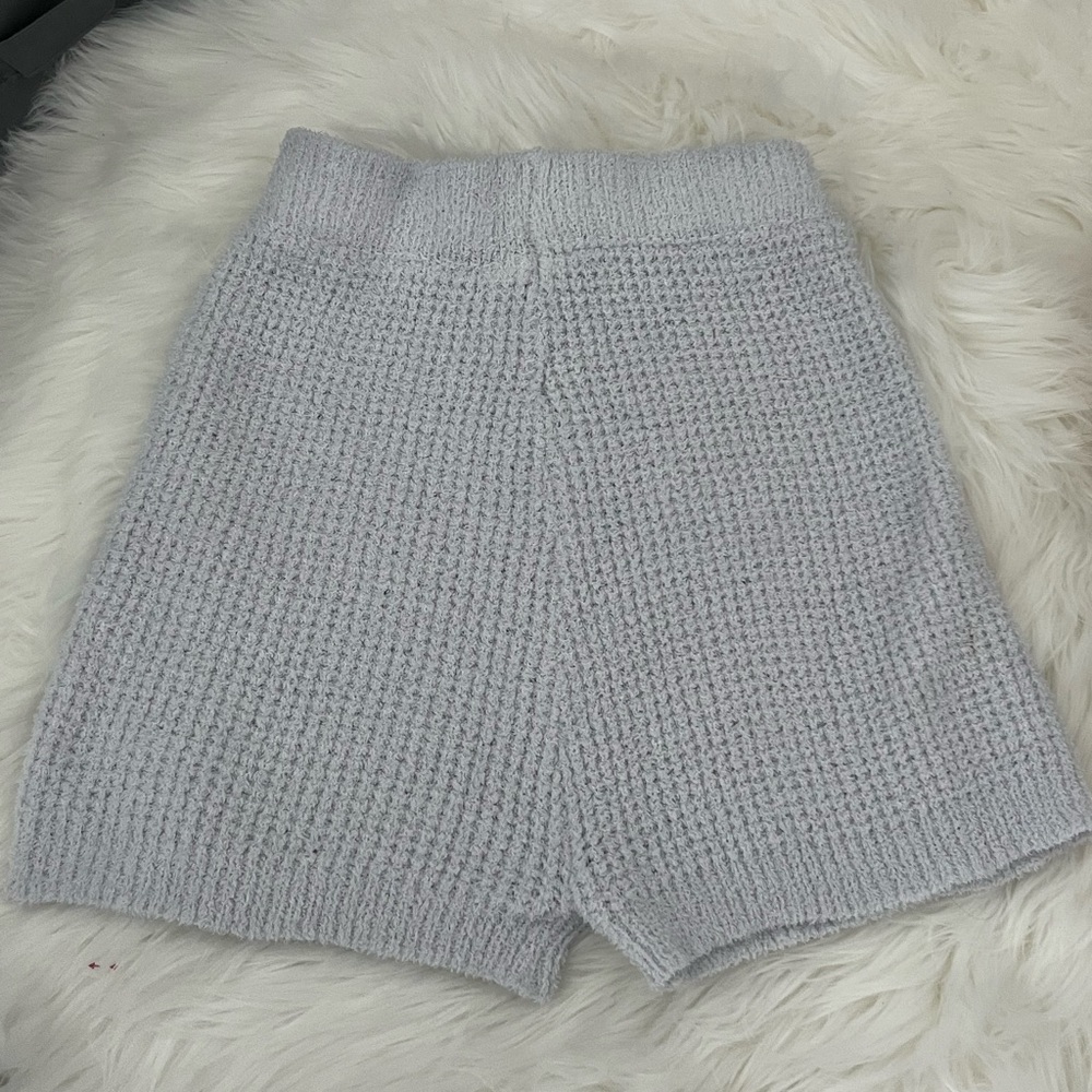 white matching set of sweater and short size small
